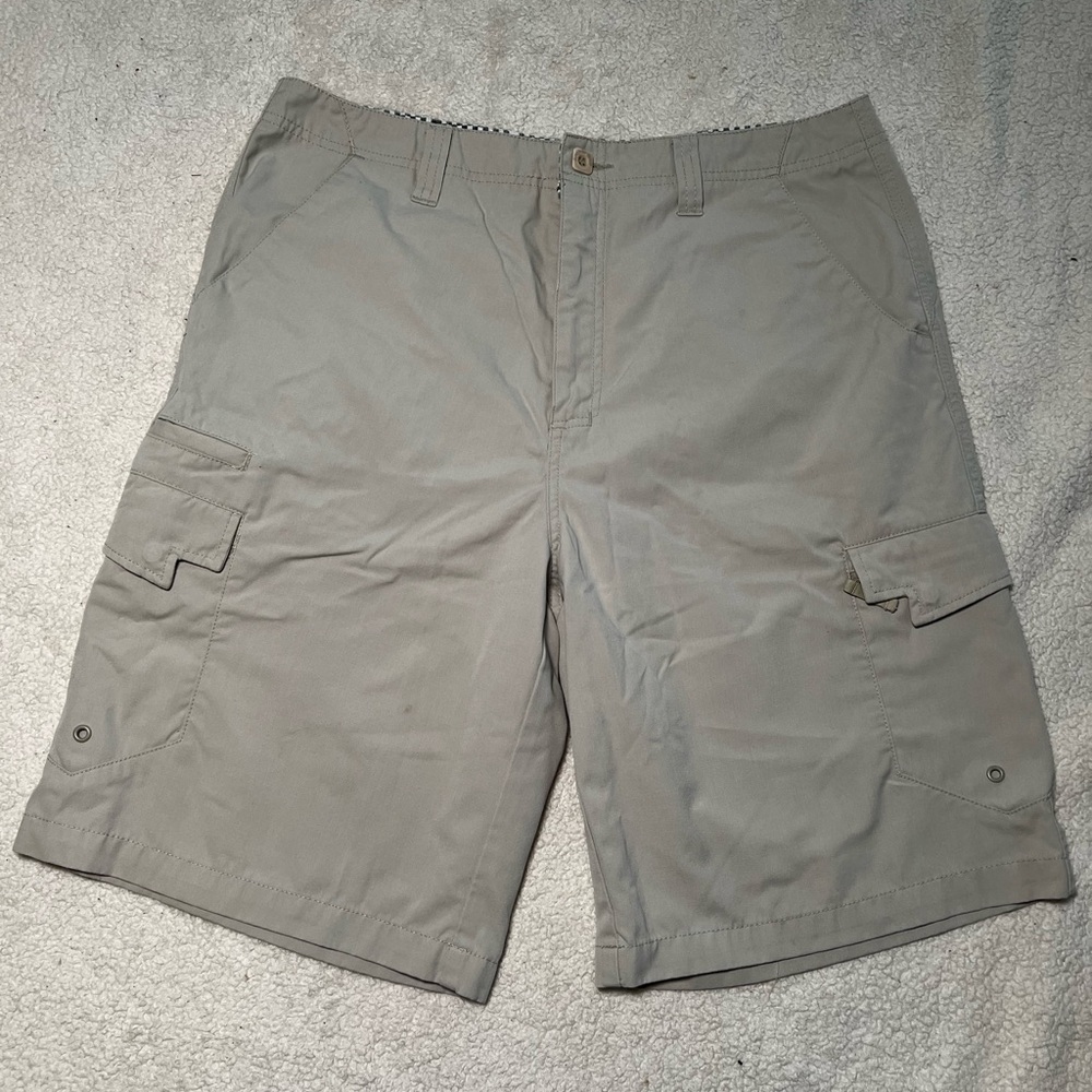 Anchor Blue Men's Tan Cargo Shorts 36